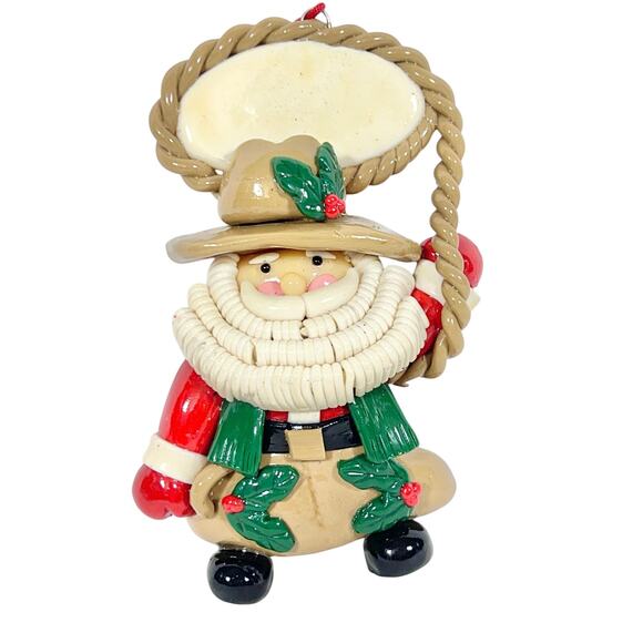 Vintage Handmade Christmas Ornaments Lot of 8 Unique Decor Dough Paper Yarn - Picture 6 of 16
